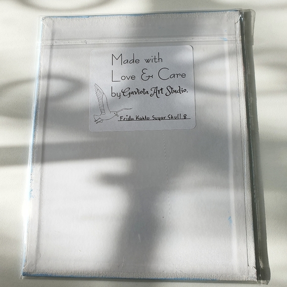 Frida Kahlo Sugar Skull 8 Acrylic Painting - Picture 3 of 7